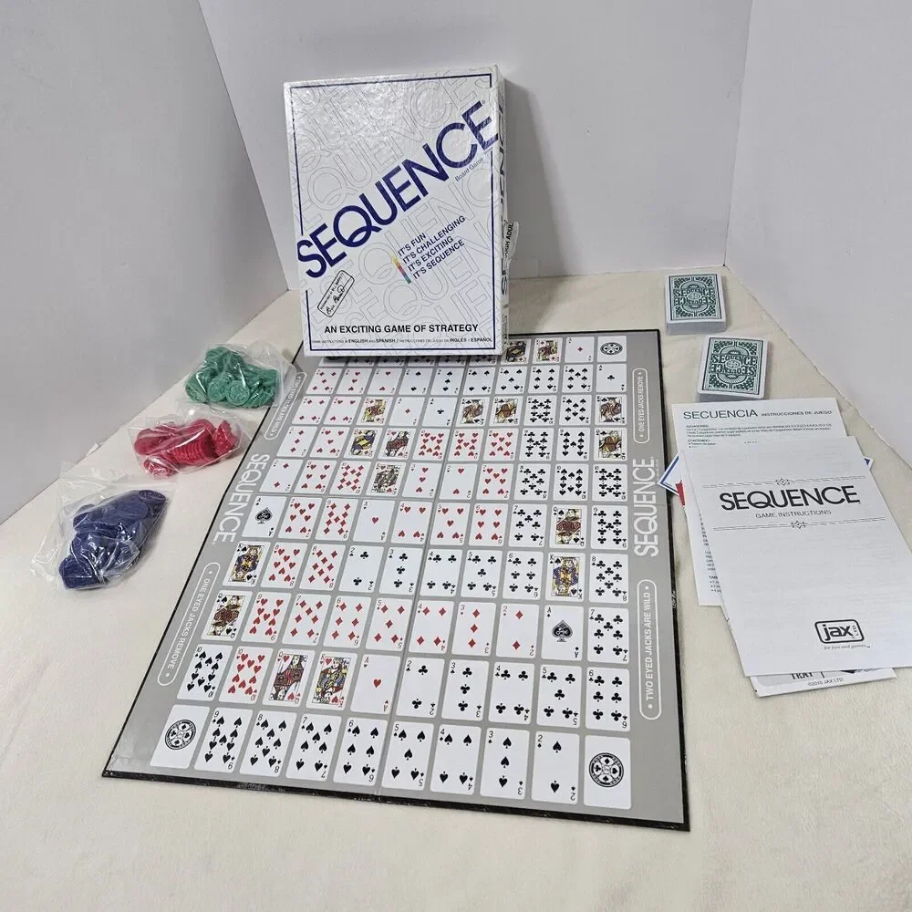 Jax Sequence - Original Sequence Game with Folding Board, Cards and Chips by Jax